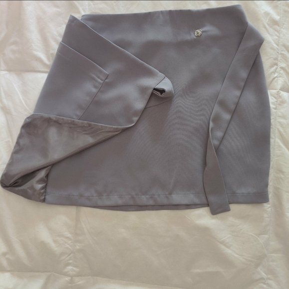 TOPSHOP Lavender Wrap Mini Skirt - Picture 2 of 4